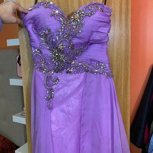 ALYCE PARIS • Strapless • Lilac Prom dress